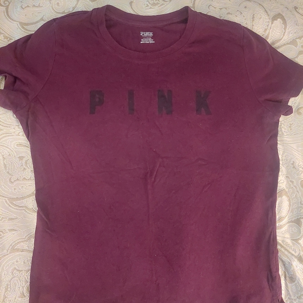 PINK Victoria's Secret Purple Polo T-Shirt